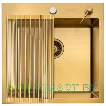 Кухонная мойка ARFEKA ECO AR 500x500+RM AR+DS AR GOLD